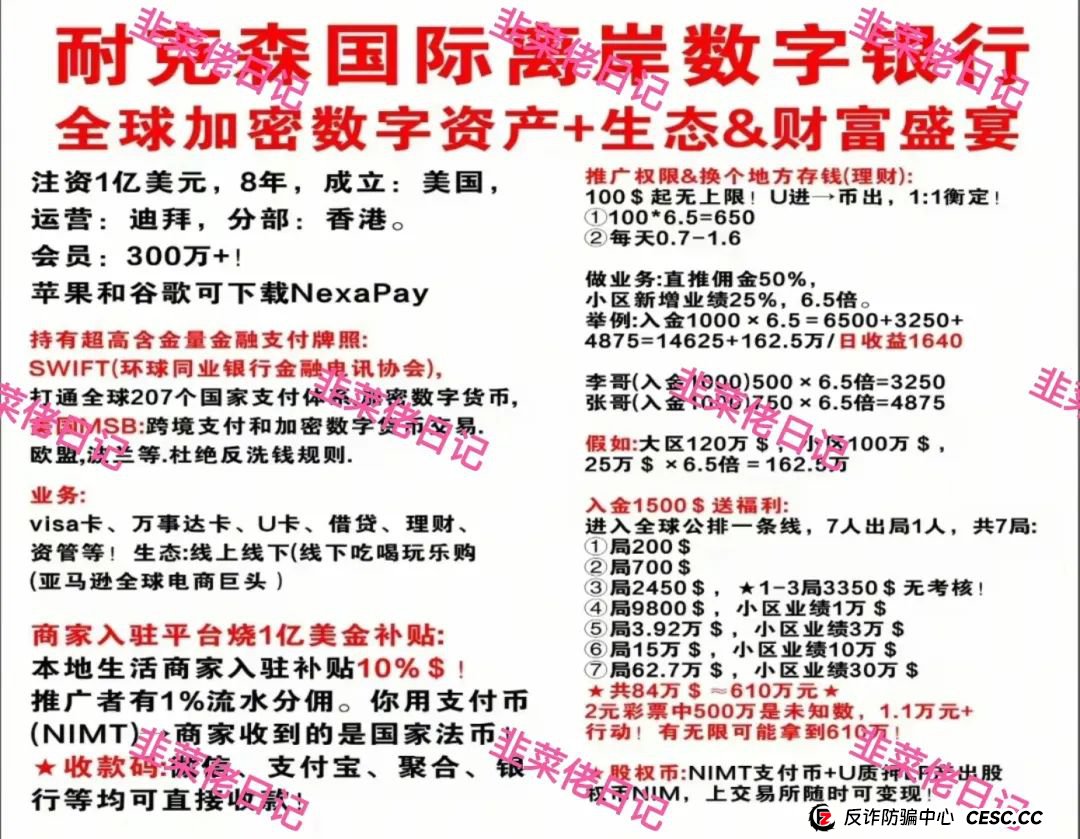 曝光：最新资金盘项目骗局，汇志，Nexa Pay(Nexim全球支付)随时可能卷钱跑路！(8)