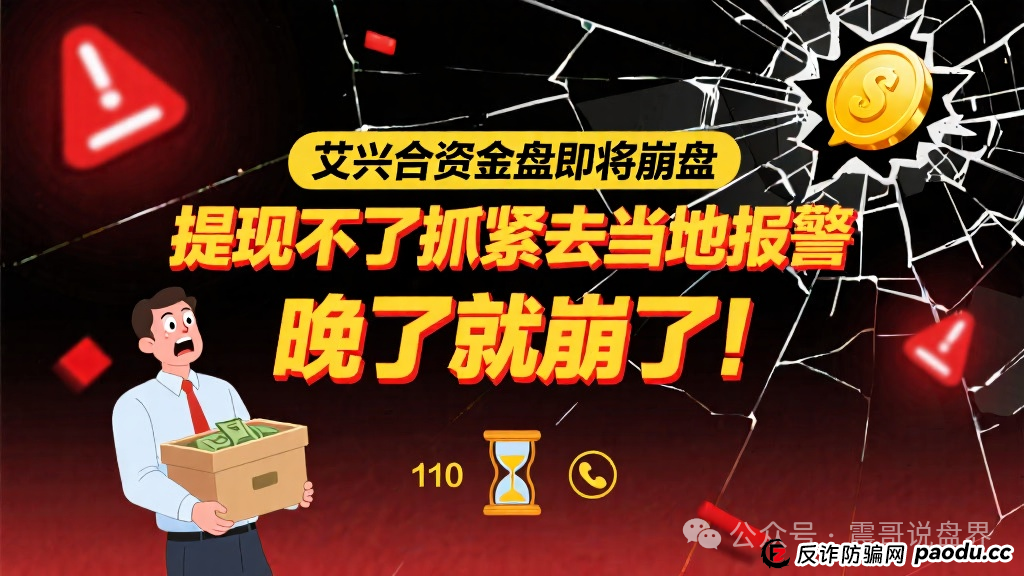艾兴合资金盘即将崩盘，提现不了抓紧去当地报警，晚了就崩了！(1)