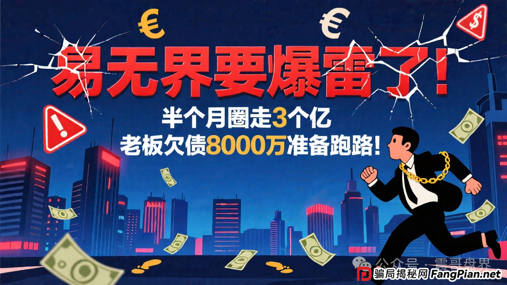 易无界要爆雷了！半个月圈走3个亿，老板欠债8000万准备跑路！(1)