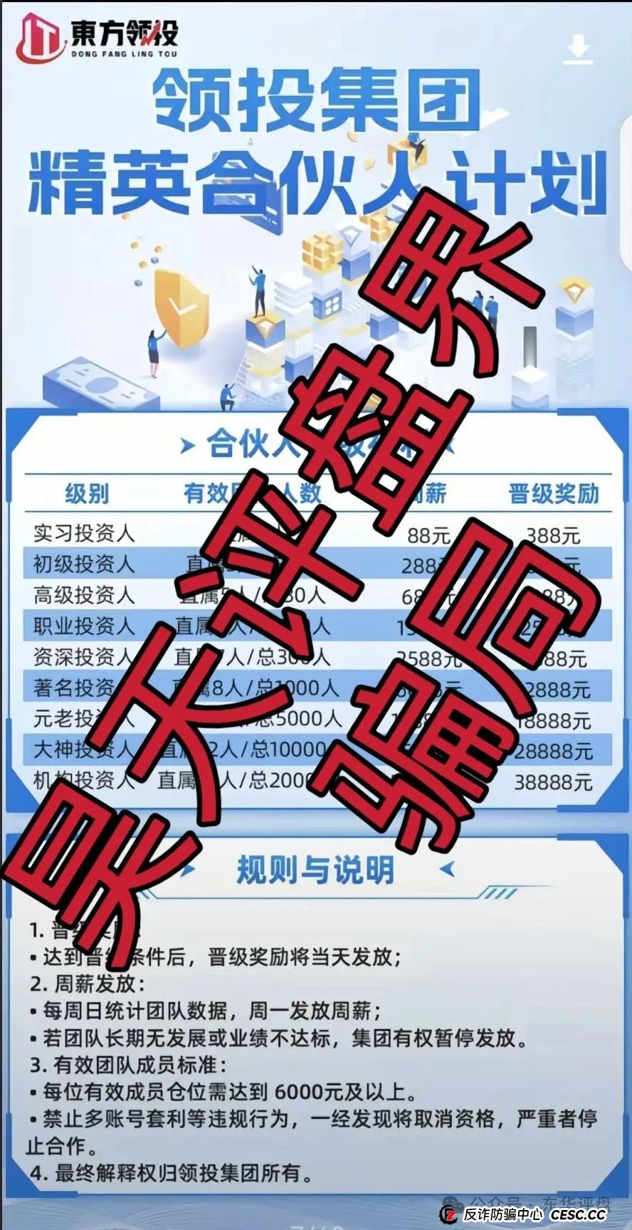 紧急预警：东方领投（领投集团）冒充正规公司的跟单类资金盘骗局，即将崩盘跑路！(1)