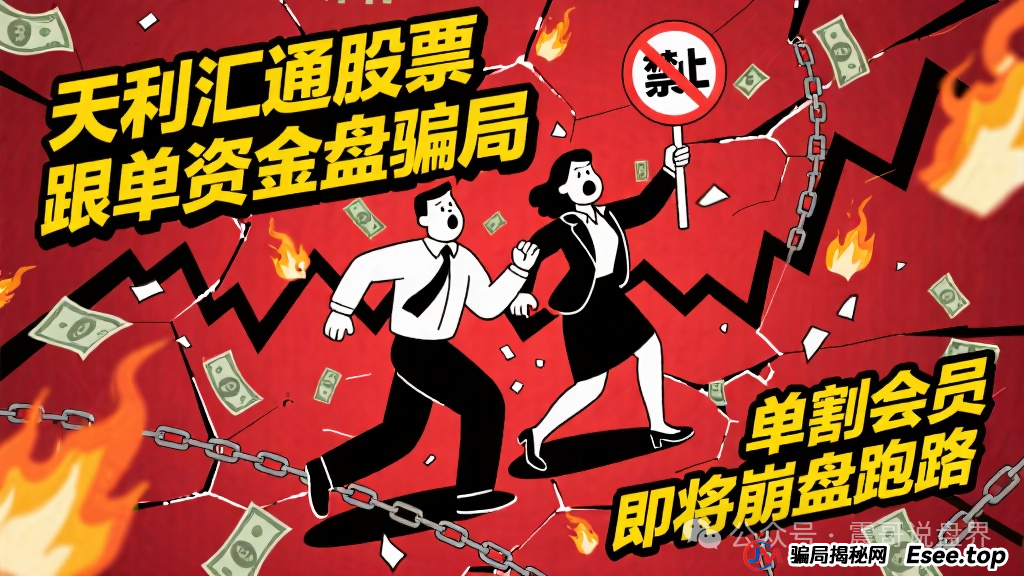 天利汇通股票跟单资金盘骗局，老蒋已经单割会员，即将崩盘跑路