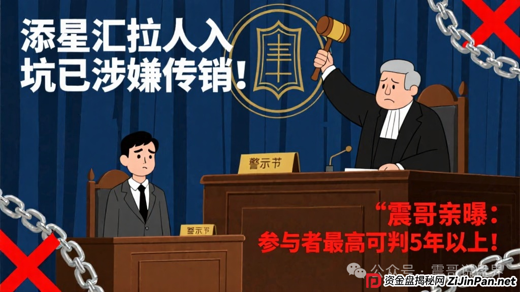 添星汇拉人入坑已涉嫌传销！震哥亲曝：参与者最高可判5年以上！