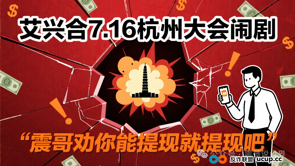 艾兴合7月16号杭州大会闹剧，震哥劝你能提现就提现吧(1)