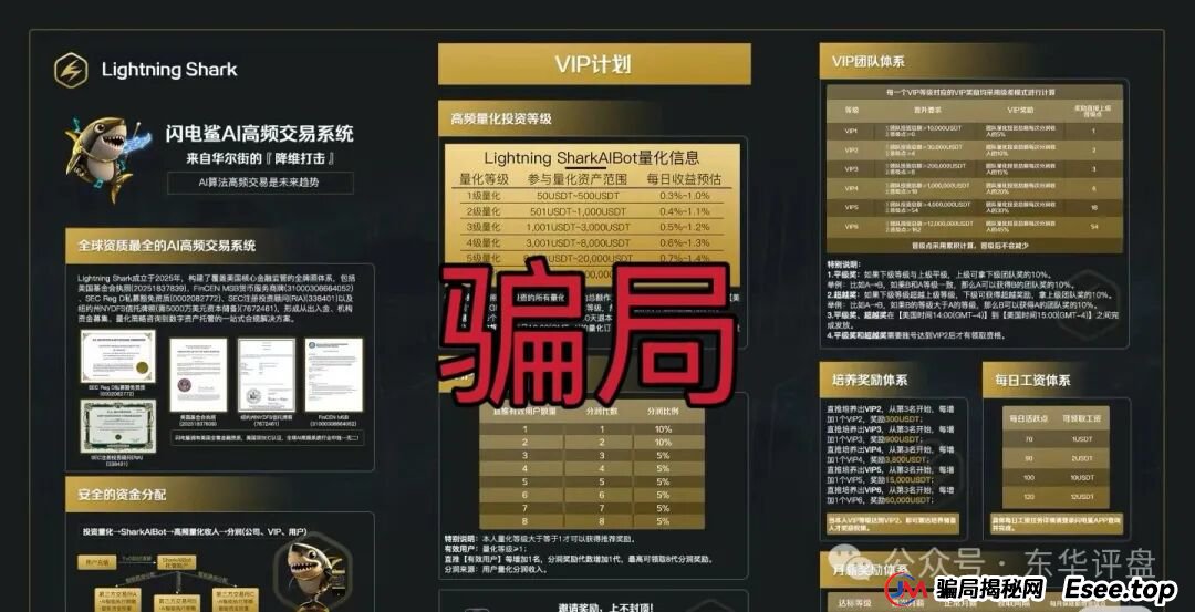 VAX（VaultX）骗局跑路后，诈骗团伙再次开盘闪电鲨AI高频量化资金盘骗局继续收割韭菜，绝对的一轮圈韭菜盘，看见一定要远离！(1)