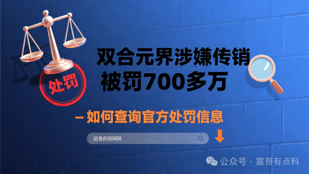 双合元界涉嫌传销被罚700多万，如何查询官方处罚信息(1)