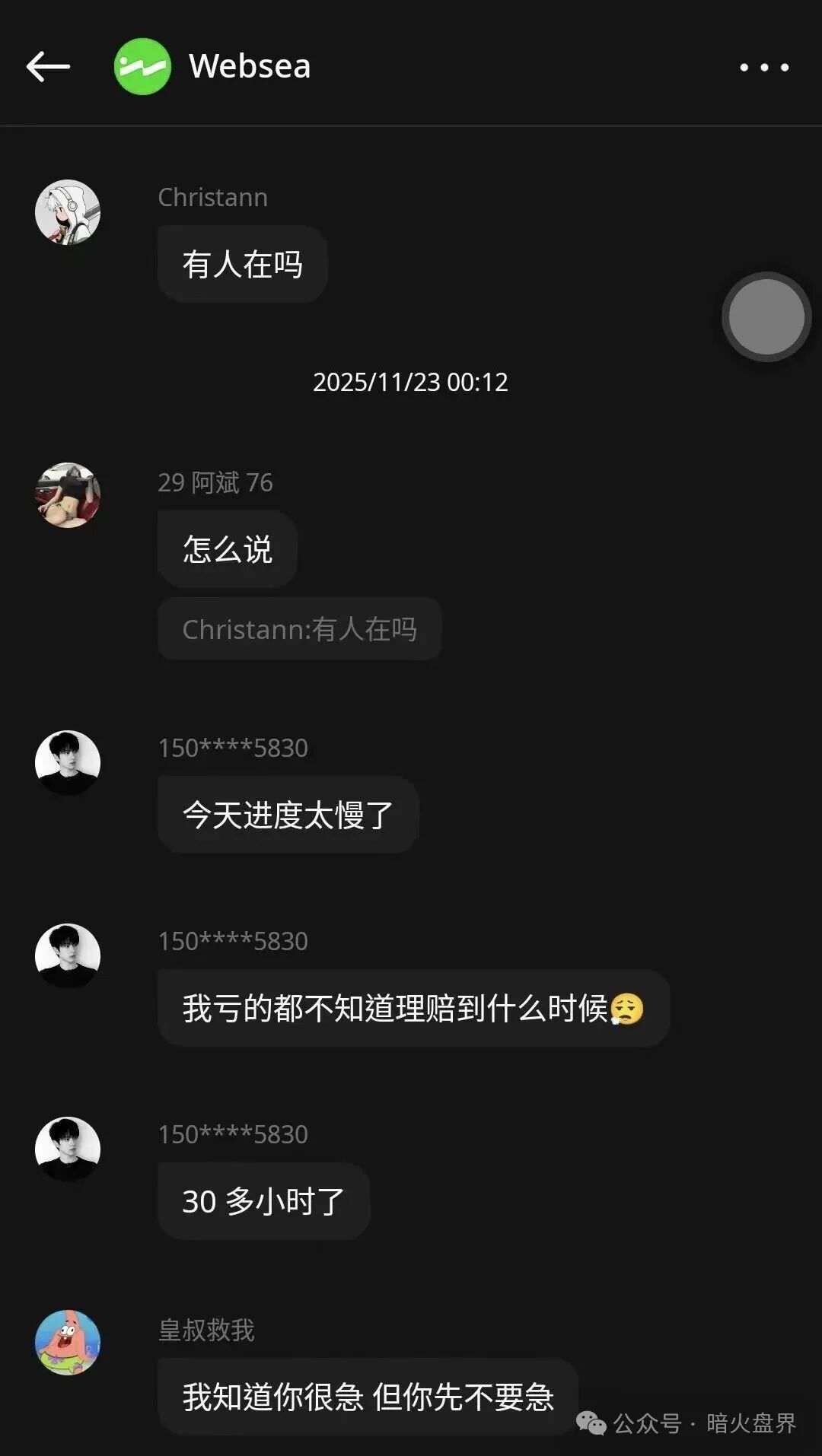 websea野鸡交易所跟单骗局，有人30小时赔付未到账，随时崩盘！(1)