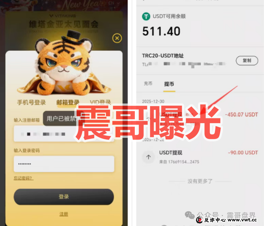 盘讯：维塔金资金盘骗局，投诉反诈文章，单割会员即将崩盘(3)