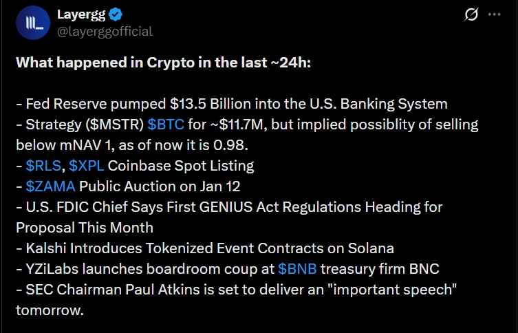 过去24小时，关键事件影响着加密货币市场。(2)