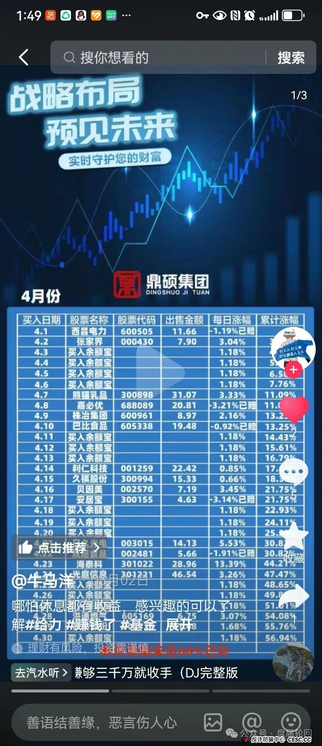 【胜利资本】鼎硕集团股票跟单骗局 已经单割 马上全线崩盘(4)